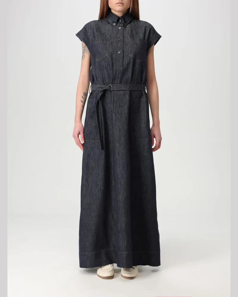 Brunello Cucinelli Kleider damen Blau