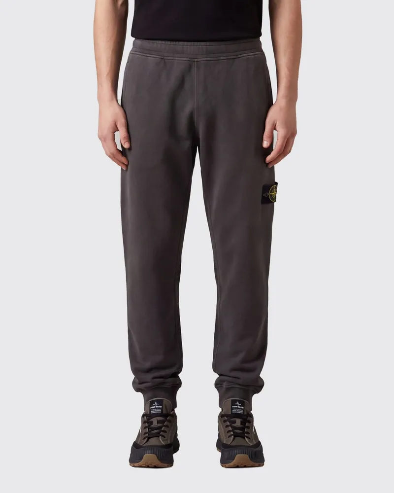 Stone Island Jogginghose aus recyceltem Polyester mit Kompass-Logo Grau