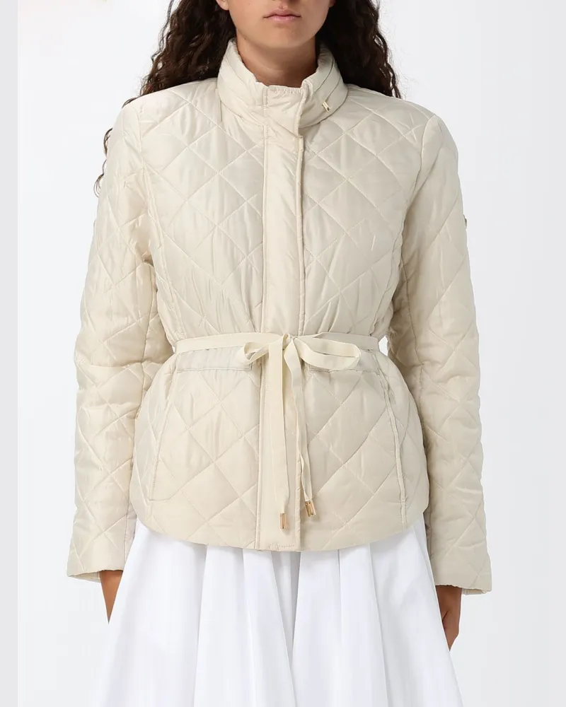 Michael Kors Gesteppte Polyester-Daunenjacke Ecru