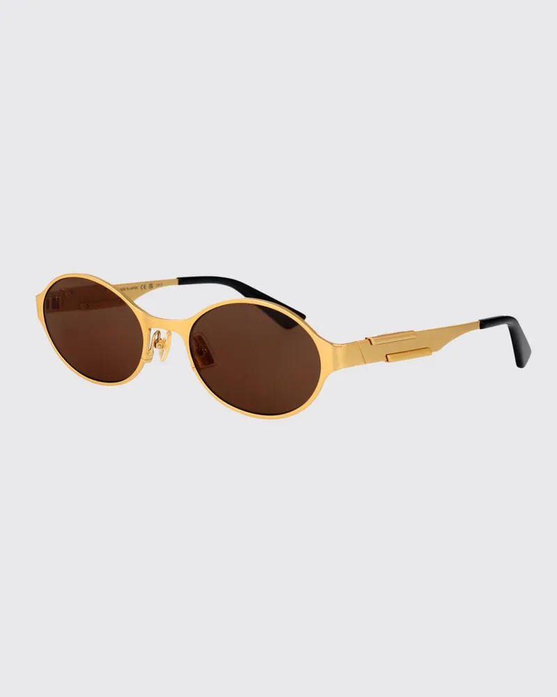 Bottega Veneta Vintage-Sonnenbrille in ovaler Form aus Metall Gold