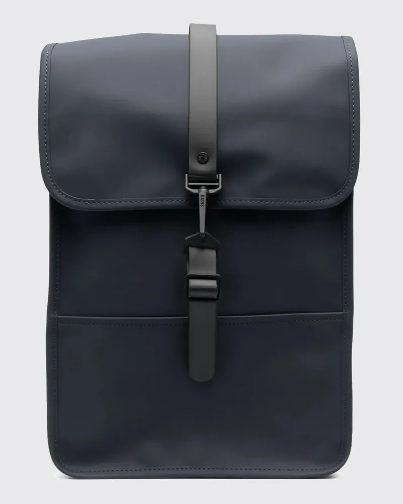 RAINS Wasserdichter Rucksack aus Polyester mit Karabinerverschluss Blau