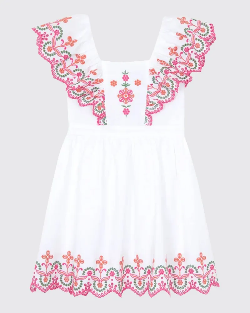 Tartine et Chocolat Kleid kinder Weiß