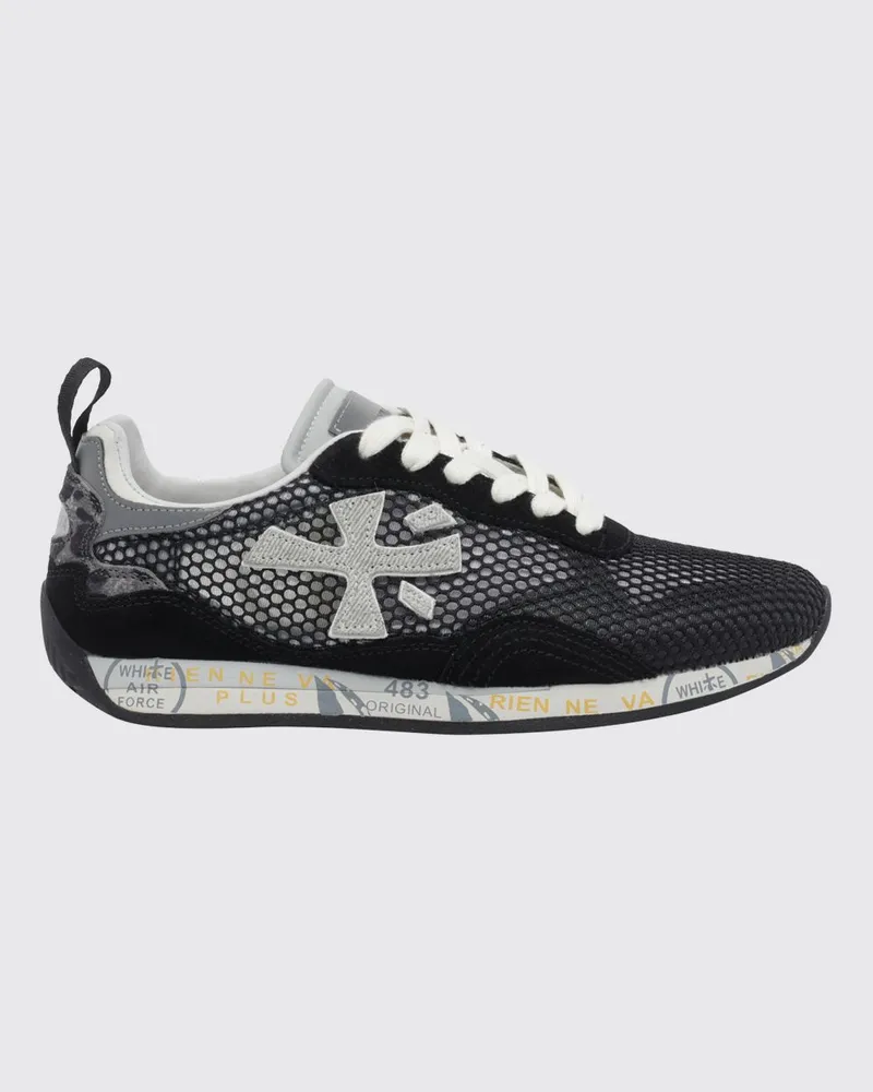 Premiata Runsead Sneakers aus Mesh und Leder Schwarz