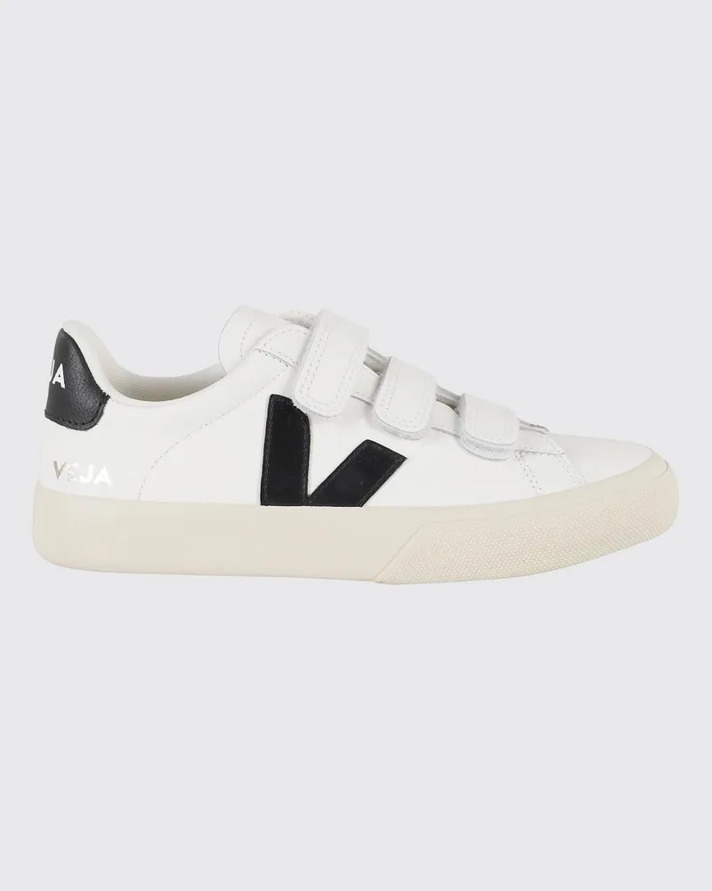 VEJA Recife Low-Top-Sneakers aus Leder mit Klettverschluss Weiß
