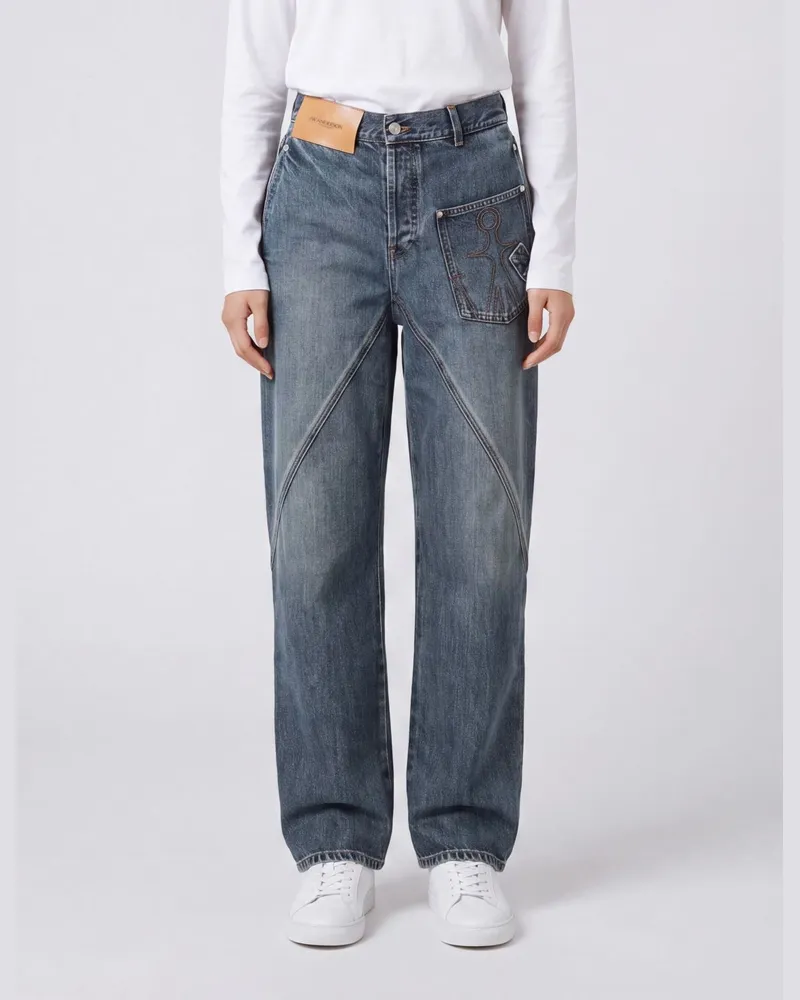 J.W.Anderson Twisted Workwear Jeans mit hohem Bund und weitem Bein Denim