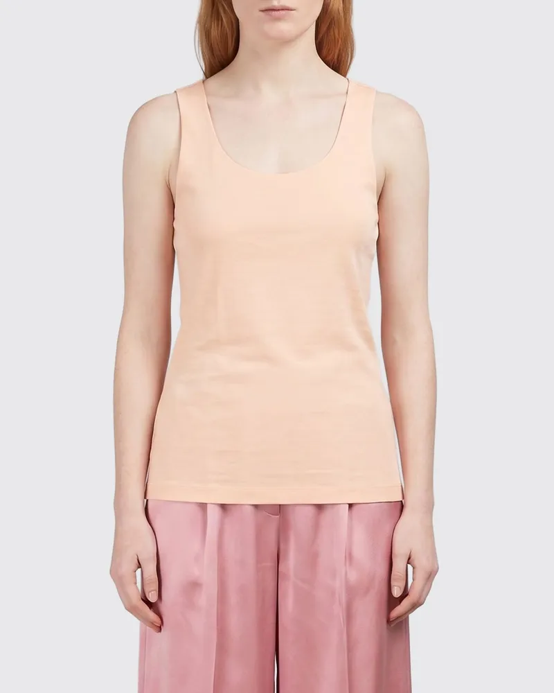Maison Margiela Slim-Fit-Tanktop aus Baumwolle mit U-Ausschnitt Nude
