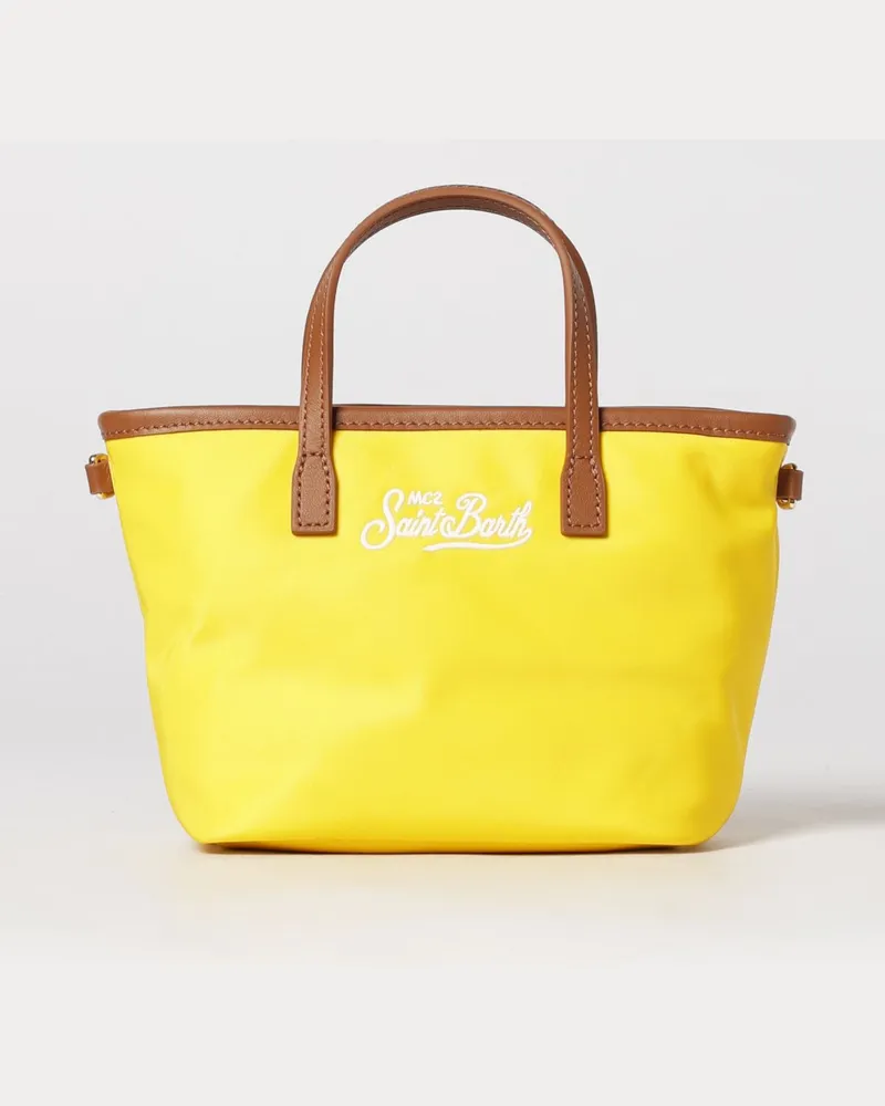 MC2 Saint Barth Nylontasche mit gesticktem Logo Gelb