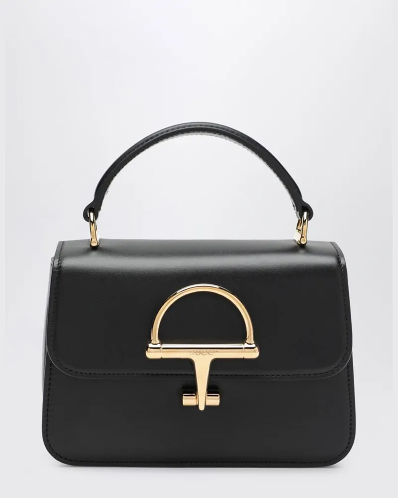 Gucci Siena Mini-Handtasche aus glattem Kalbsleder mit Horsebit-Detail Schwarz