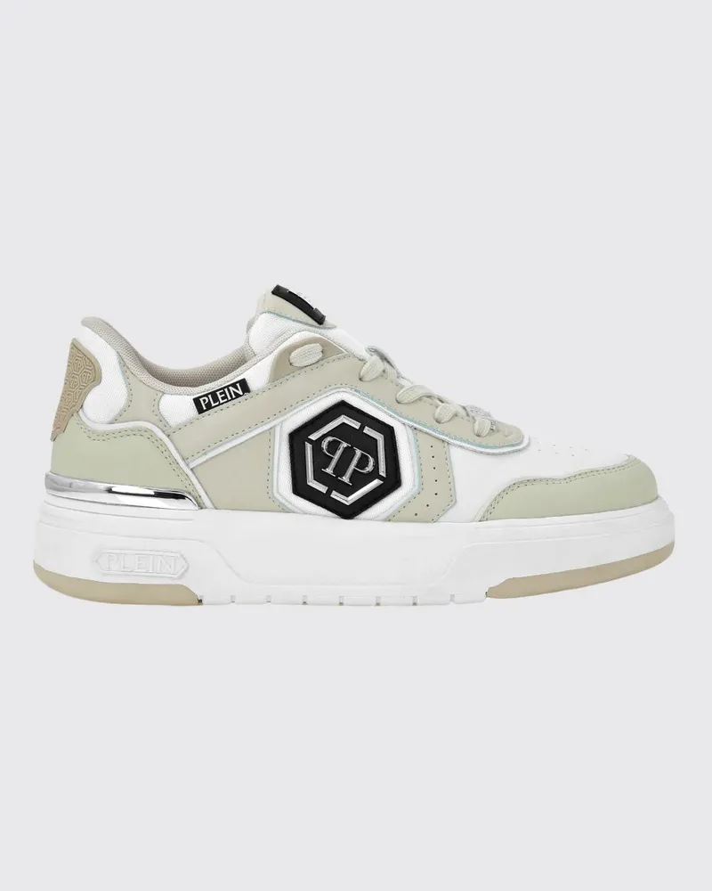 Philipp Plein Sneakers aus Leder und Mesh Beige