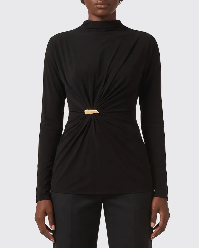 Bottega Veneta Viskose-Top Schwarz