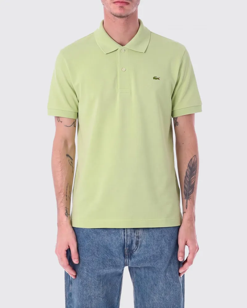 Lacoste Basic Baumwollpolo mit Mini-Logo Flaschengrün