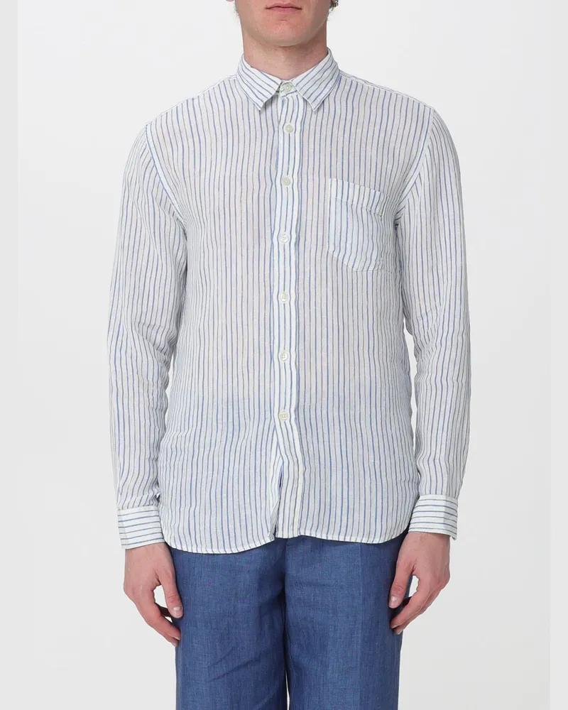 120% Lino Hemd herren Hellblau