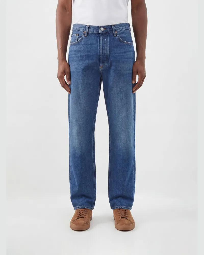 AGOLDE Straight Jeans aus Baumwolldenim Blau