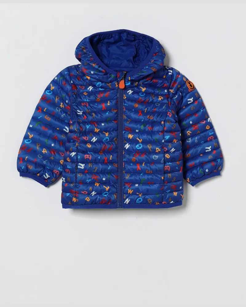 Save The Duck Bedruckte Dag Daunenjacke aus Polyester Blau