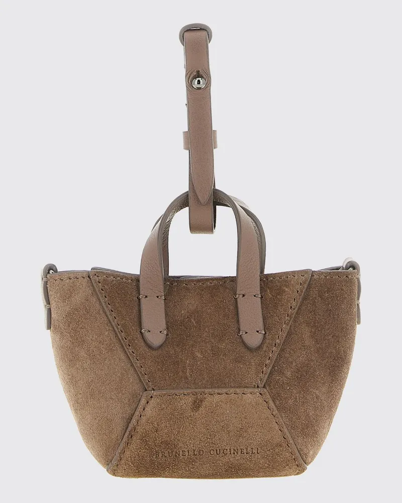 Brunello Cucinelli BC Duo Wildledertasche Braun