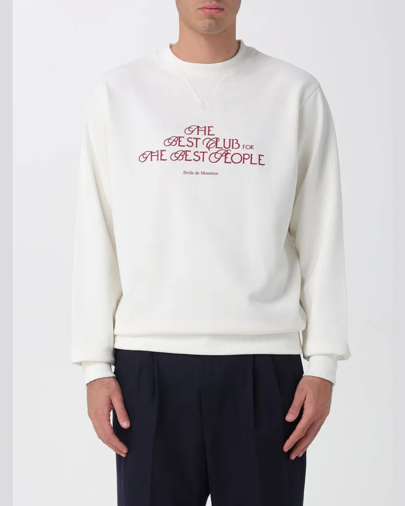 Drôle de Monsieur Sweatshirt herren Weiß