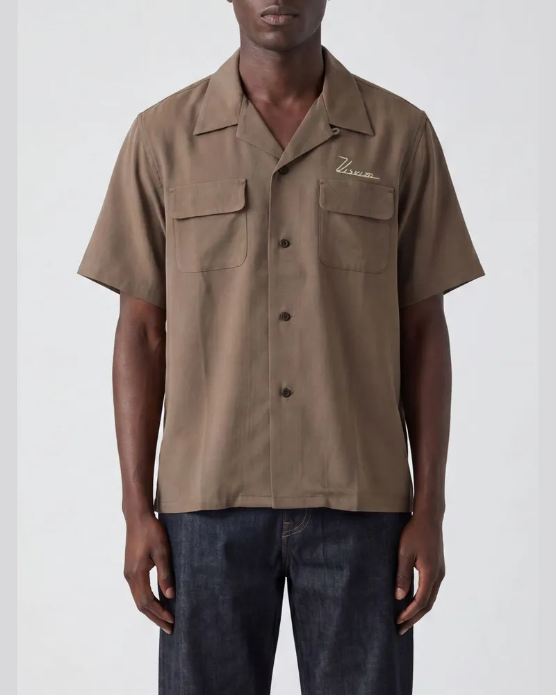 Visvim Kurzärmeliges Bowlinghemd aus Rayon von mit Reverskragen Braun