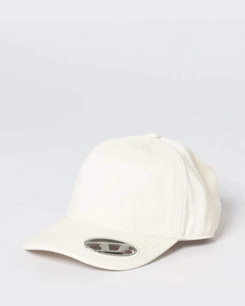Diesel C-Plak Hut aus Baumwoll-Twill Weiß
