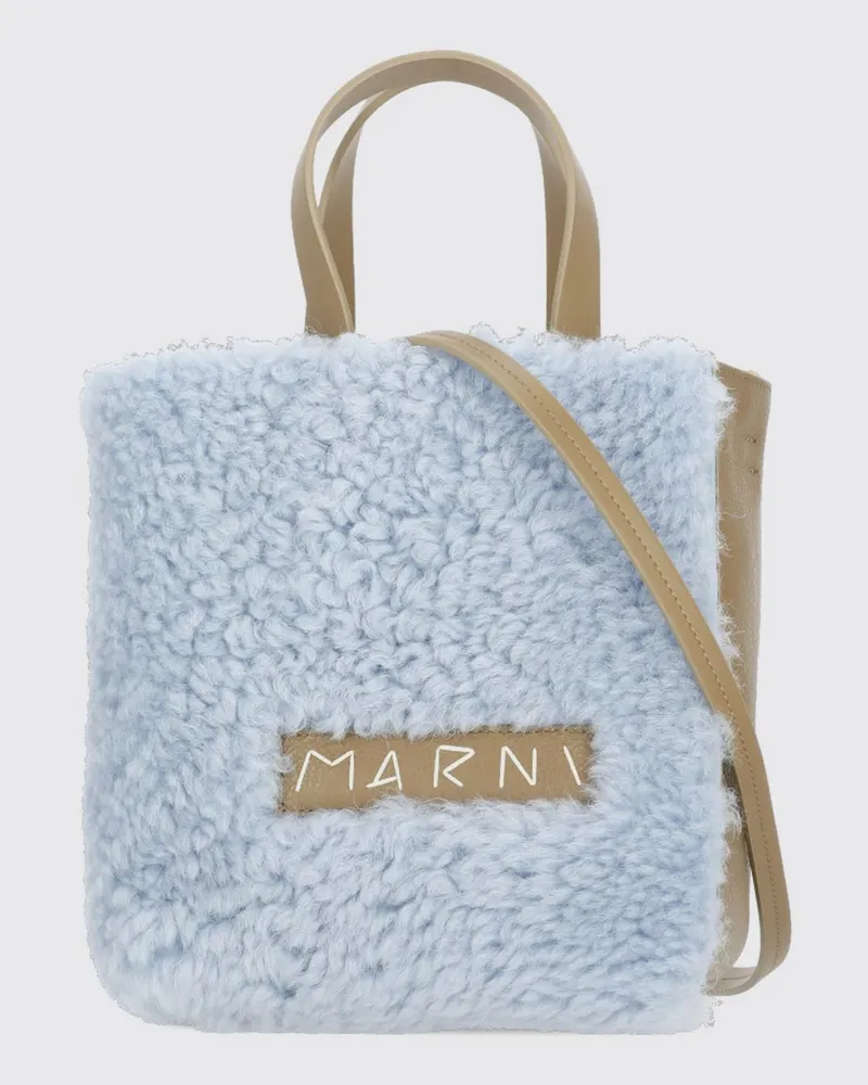 Marni Schultertasche damen Hellblau