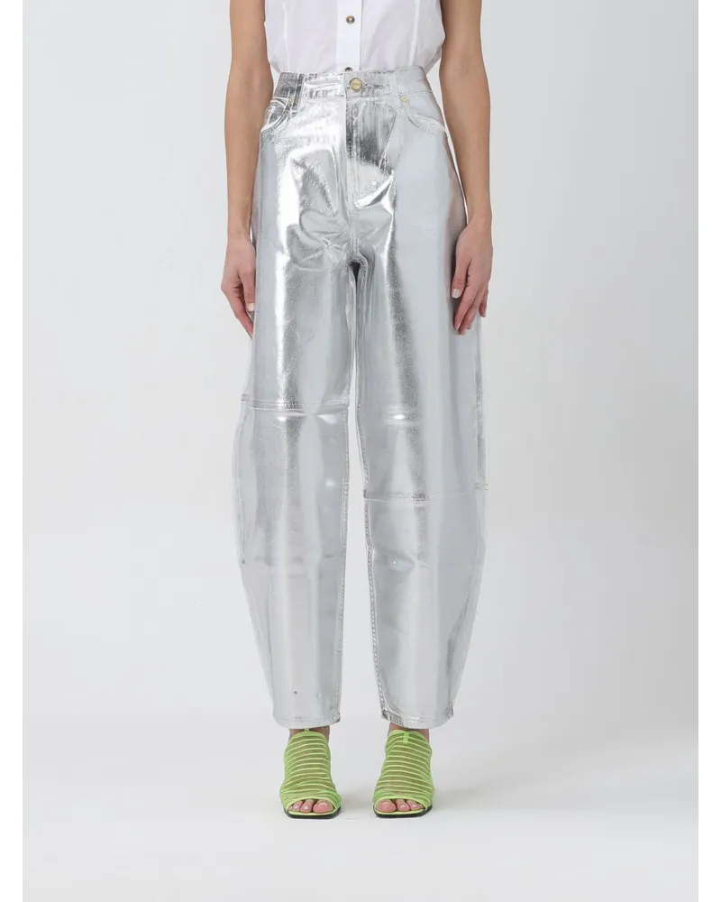 Ganni Jeans damen Silber