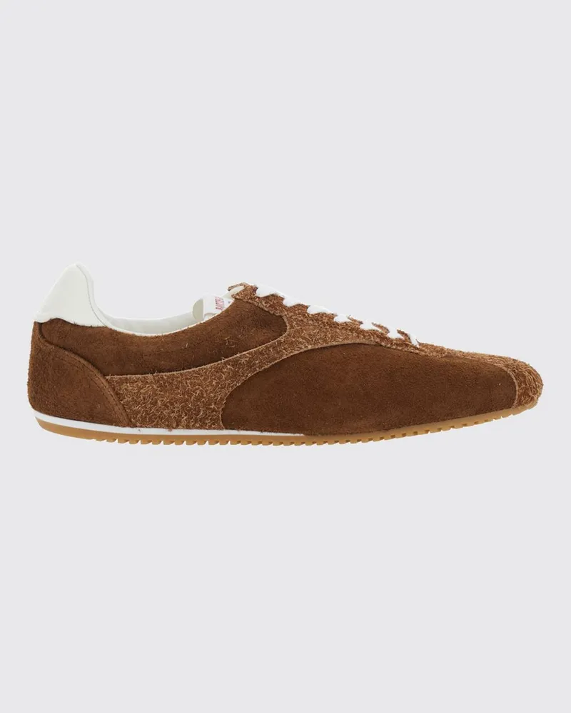 Bottega Veneta Low-Top-Sneaker Shot aus Kalbsleder und Wildleder Braun