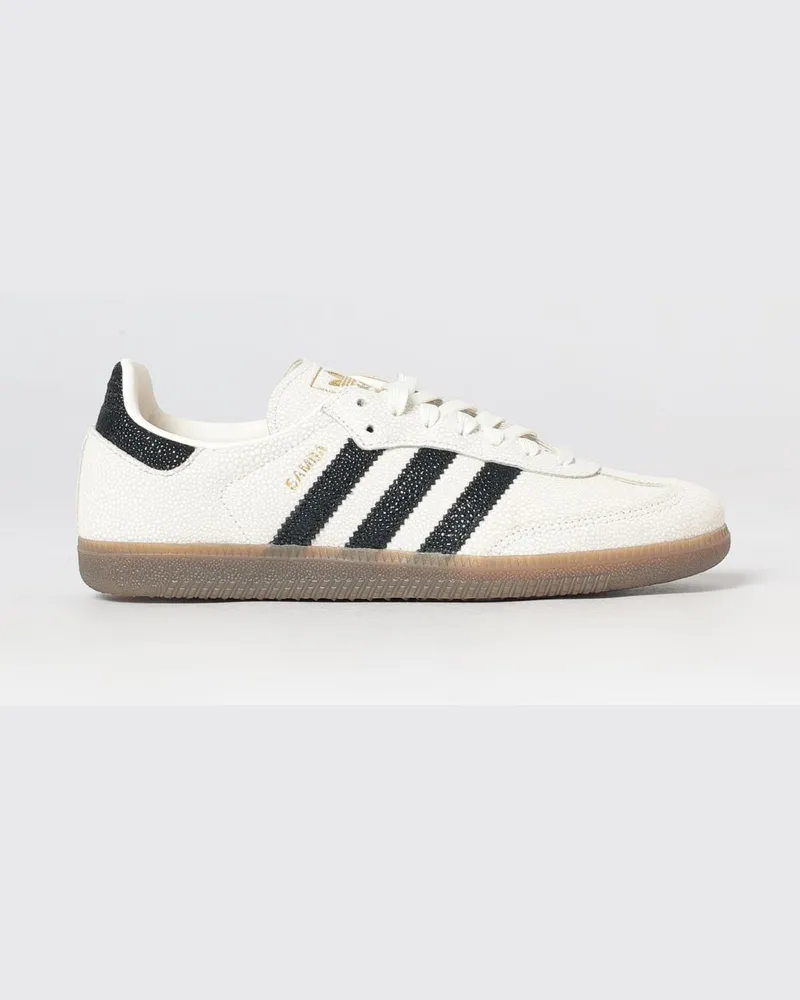 adidas Samba OG Sneaker aus geprägtem Leder mit 3-Streifen-Logo Weiß