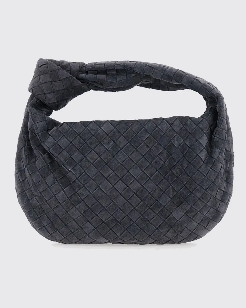 Bottega Veneta Jodie Schultertasche aus Intrecciato-Veloursleder von Grau
