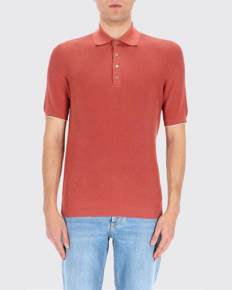 Brunello Cucinelli Polo herren Rot