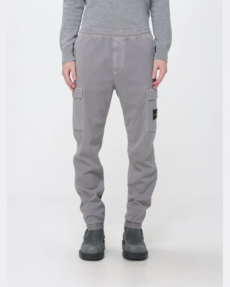 Stone Island Slim Fit Cargo-Hose aus technischem Stretch-Stoff mit Compass-Logo Grau