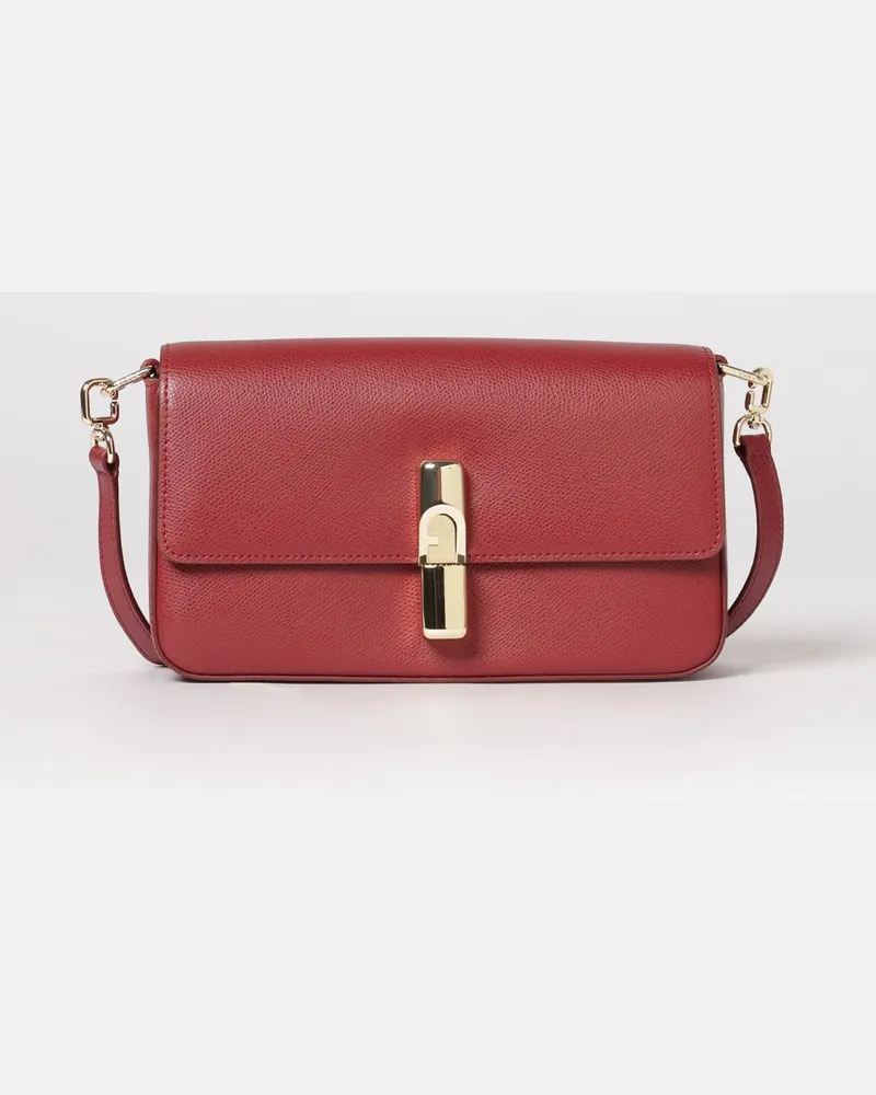 Furla Schultertasche damen Burgunderrot