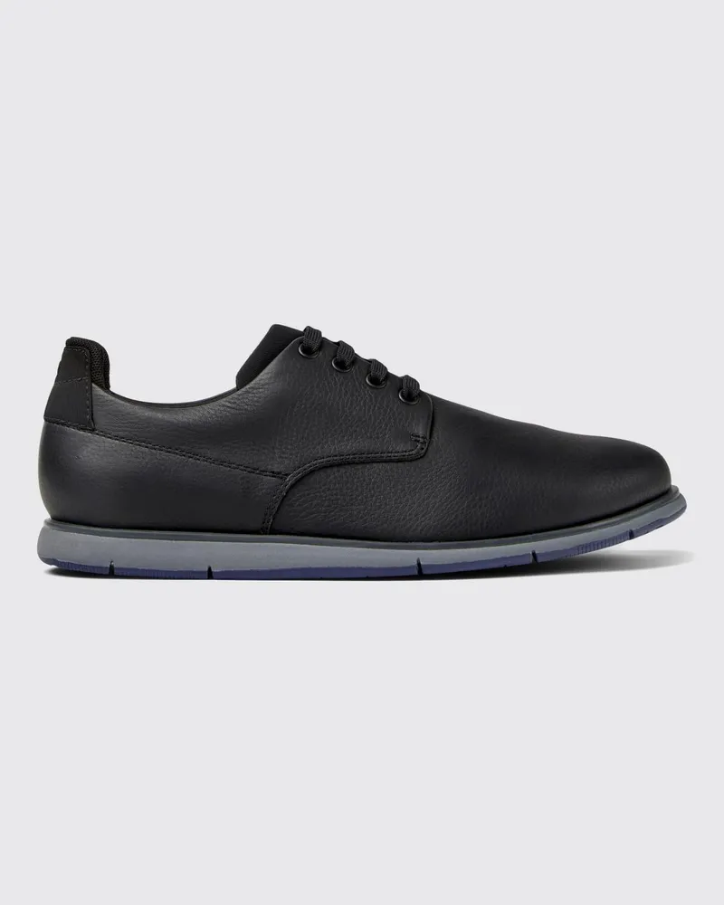 Camper Smith Derbys aus genarbtem Leder Schwarz
