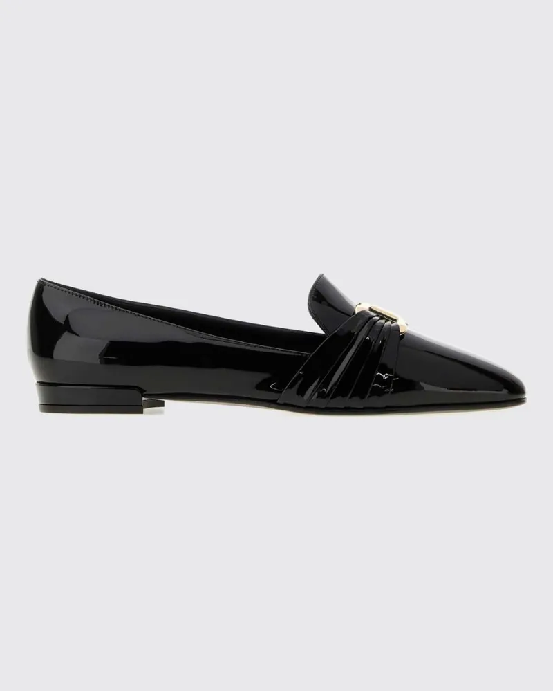 Ferragamo Loafer aus Lackleder mit Gancini-Schnalle und spitzer Kappe Schwarz