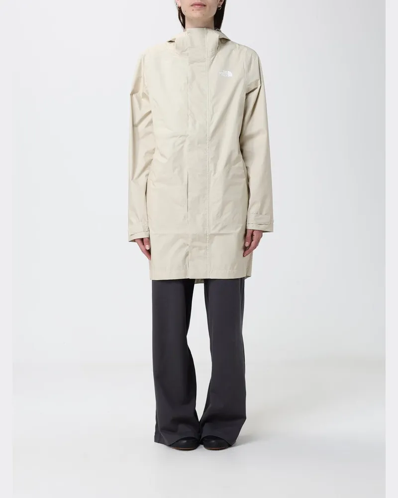 The North Face Knielange Nylon-Windjacke mit Kapuze und Logo Beige