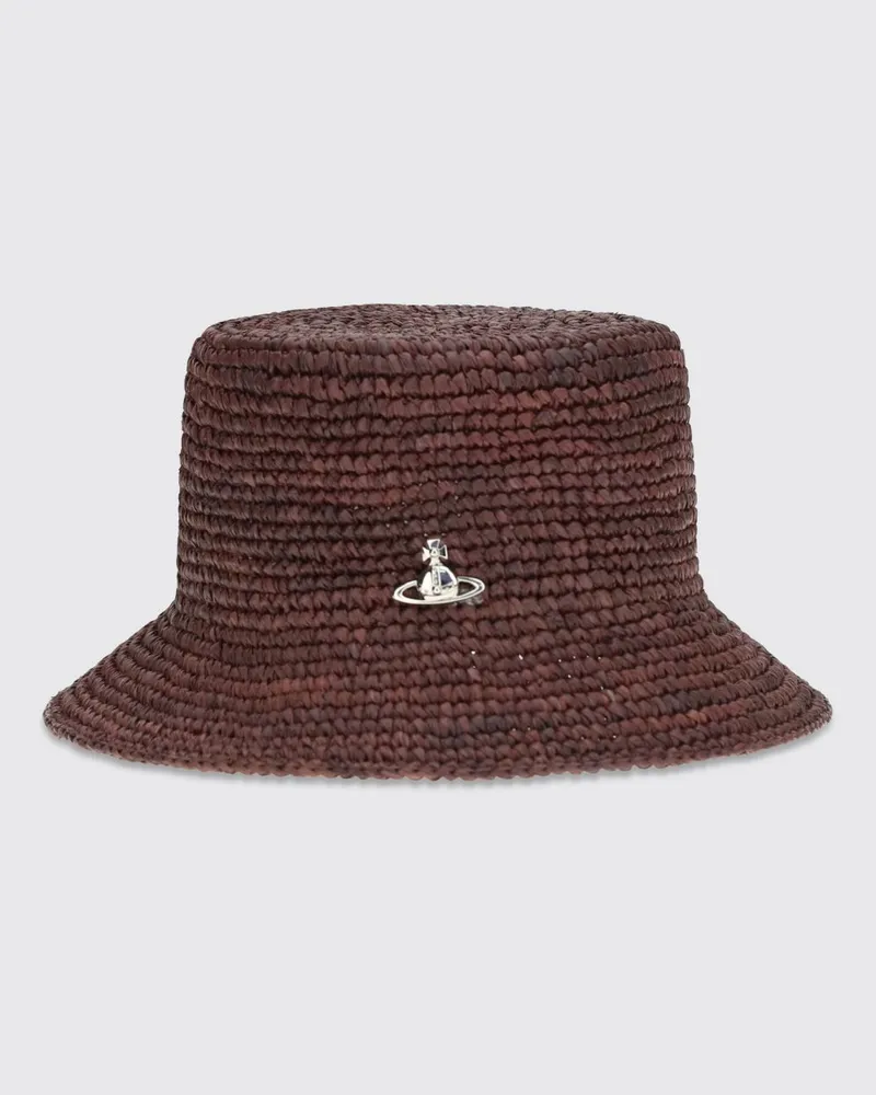 Vivienne Westwood Orb Strohhut Kakao