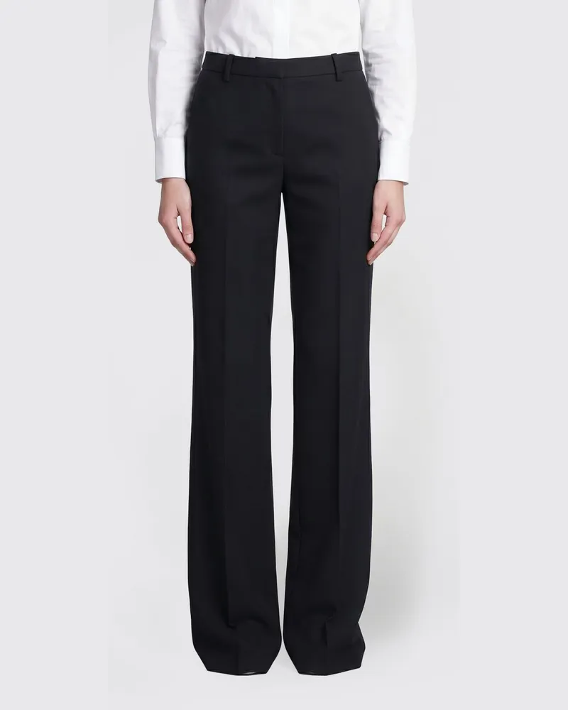 Tom Ford Maßgeschneiderte Hose mit hohem Bund und weitem Bein aus Merinowolle Schwarz