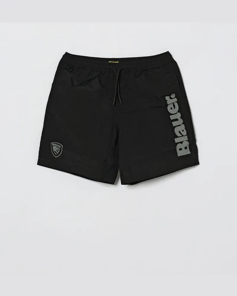 Blauer Bademode kinder Schwarz