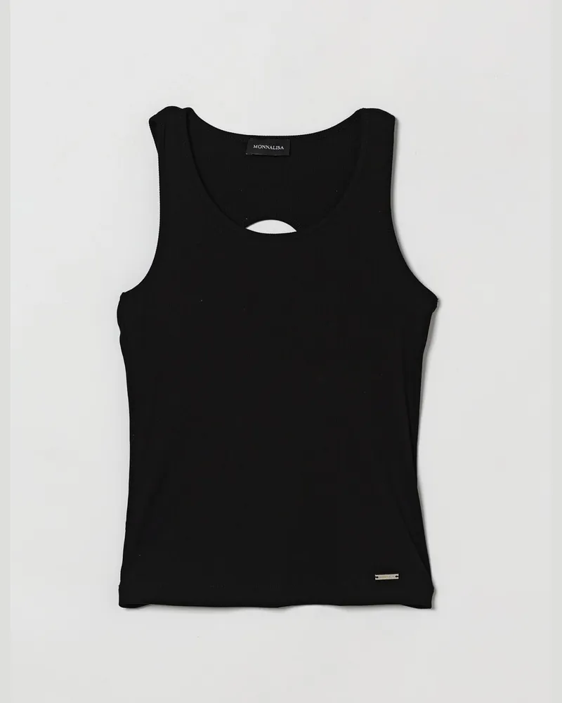 Monnalisa Cut-Out Baumwoll-Tanktop Schwarz