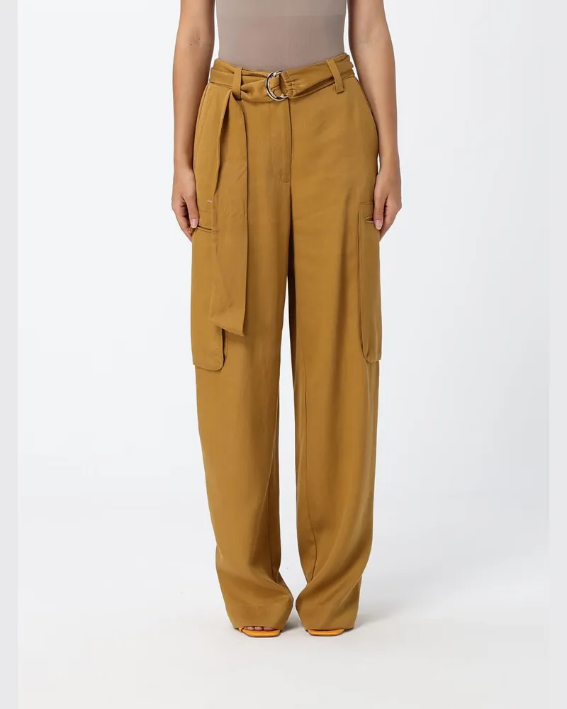 Twin-Set Cargo-Hose aus Lyocell Braun