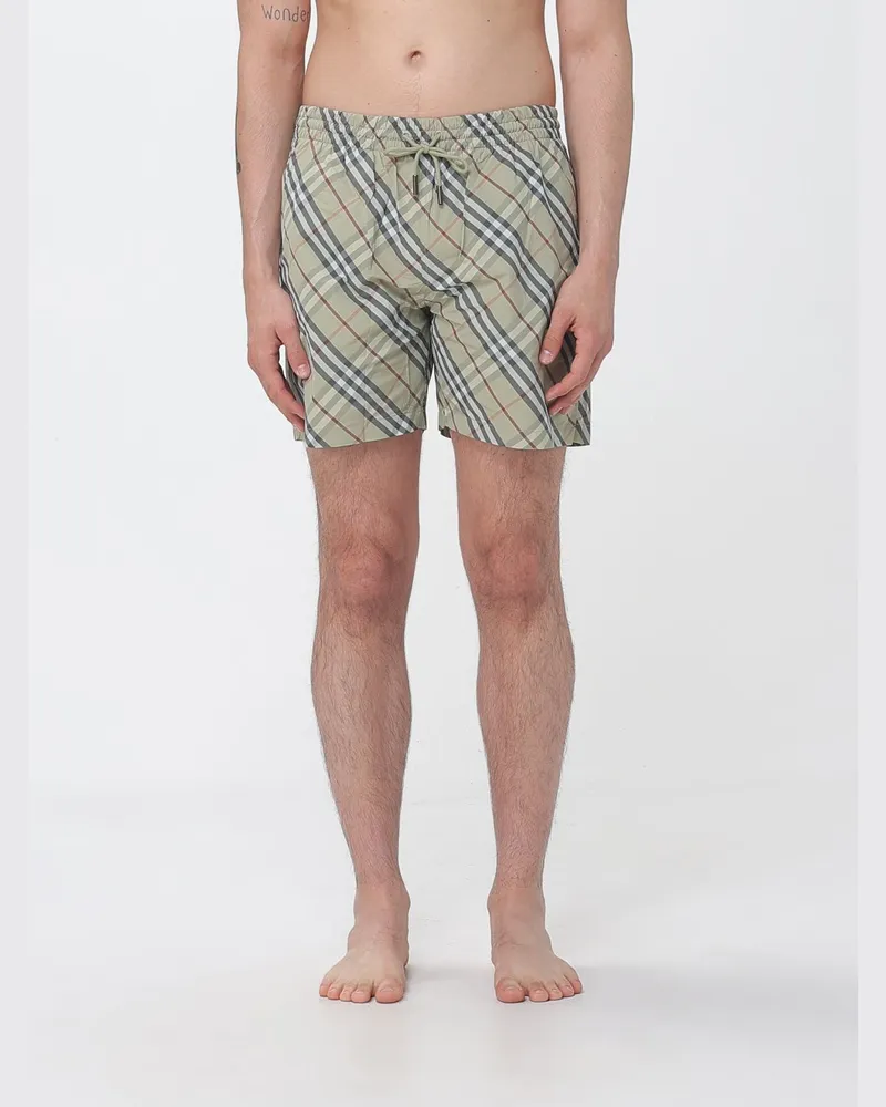 Burberry Check-Badeanzug Grün