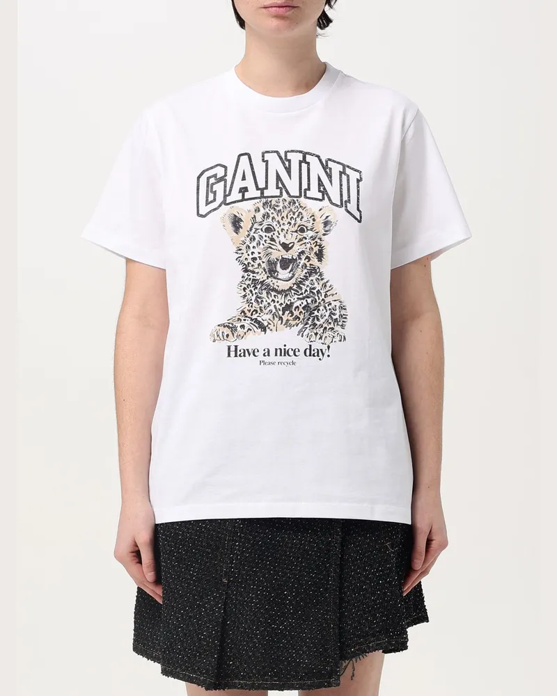 Ganni T-shirt damen Weiß