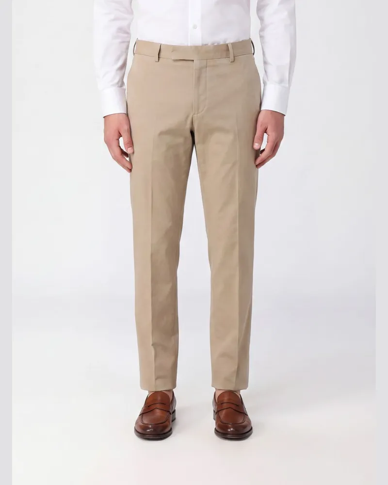 PT TORINO Slim-Fit-Chinohose aus Stretch-Baumwolle mit Paspeltaschen Ice