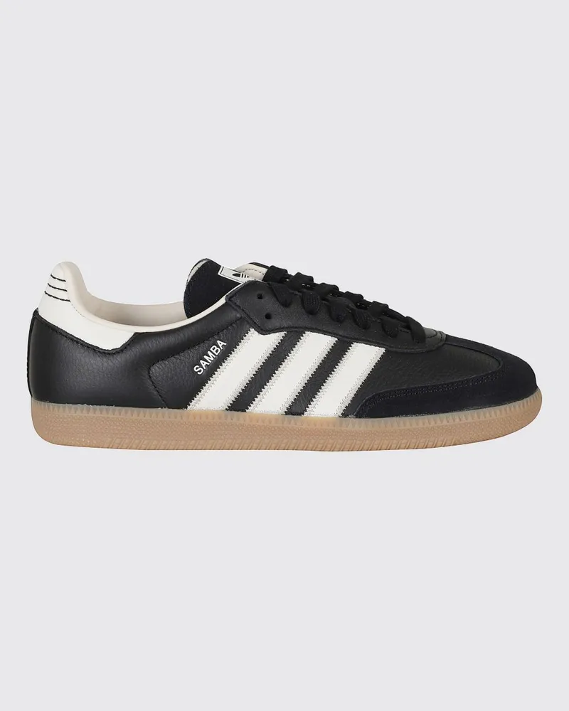 adidas Samba OG Leder-Sneaker mit 3-Streifen-Design Schwarz