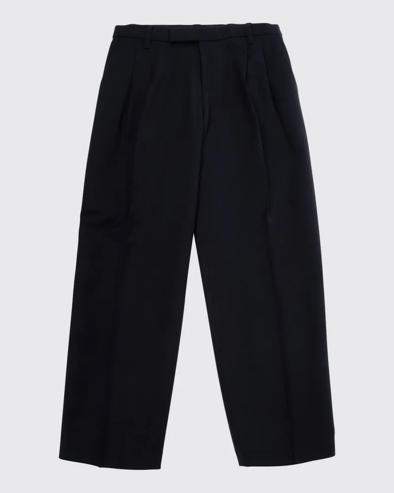 Emporio Armani Formelle Baumwollhose für Jungen mit geradem Bein Blau