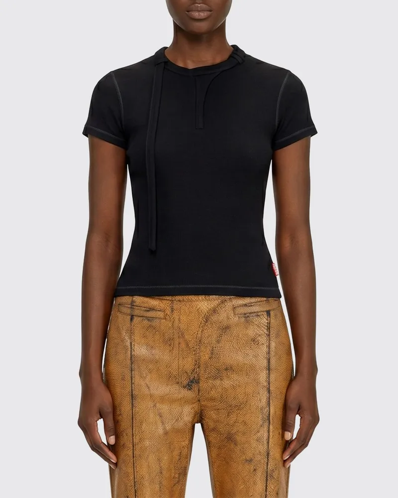 Diesel T-Iaras T-Shirt aus Jersey Schwarz