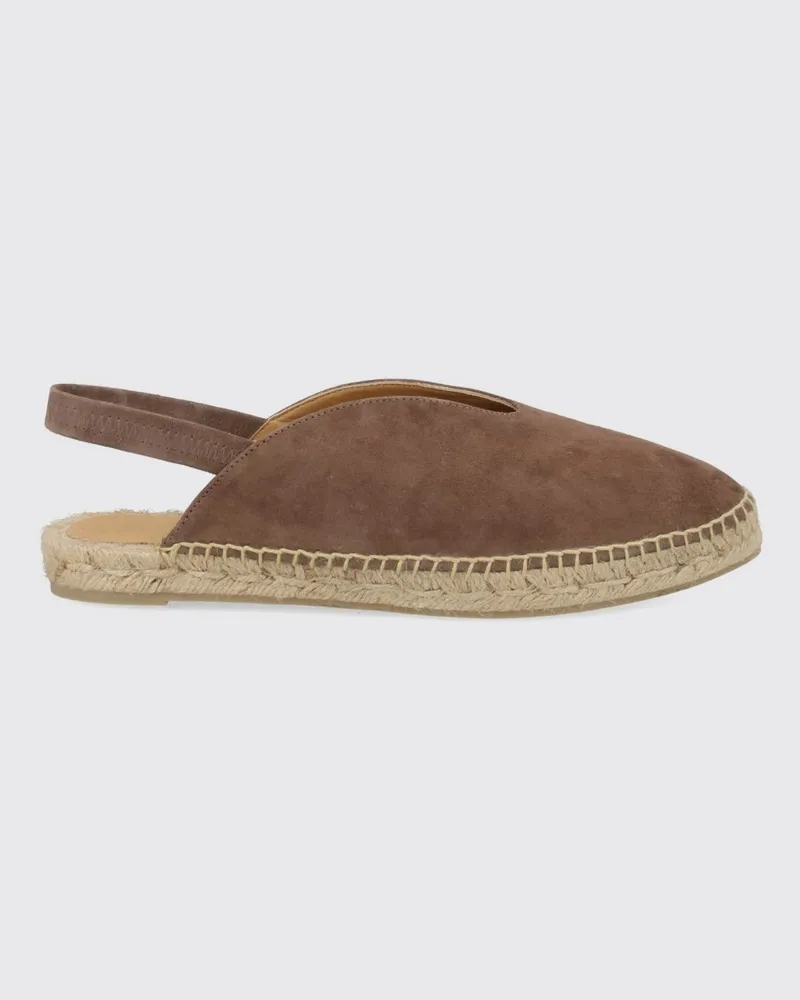 Castañer Rania Slingback-Espadrilles von aus Wildleder mit niedrigem Absatz Braun