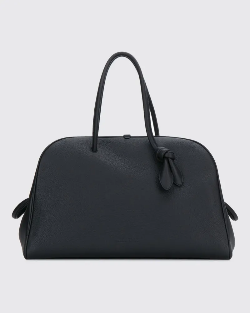 Jacquemus Le Turismo Schultertasche von aus genarbtem Leder mit Quasten Schwarz