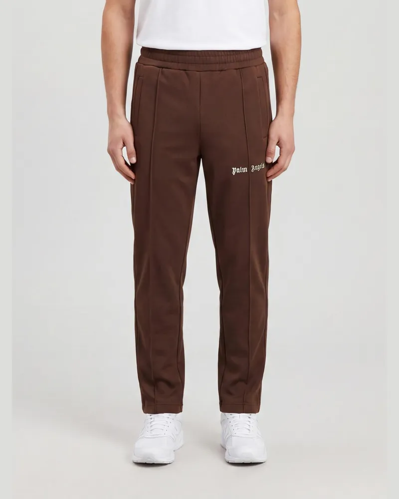 Palm Angels Jogginghose aus technischem Gewebe mit Kontrastlogo Braun