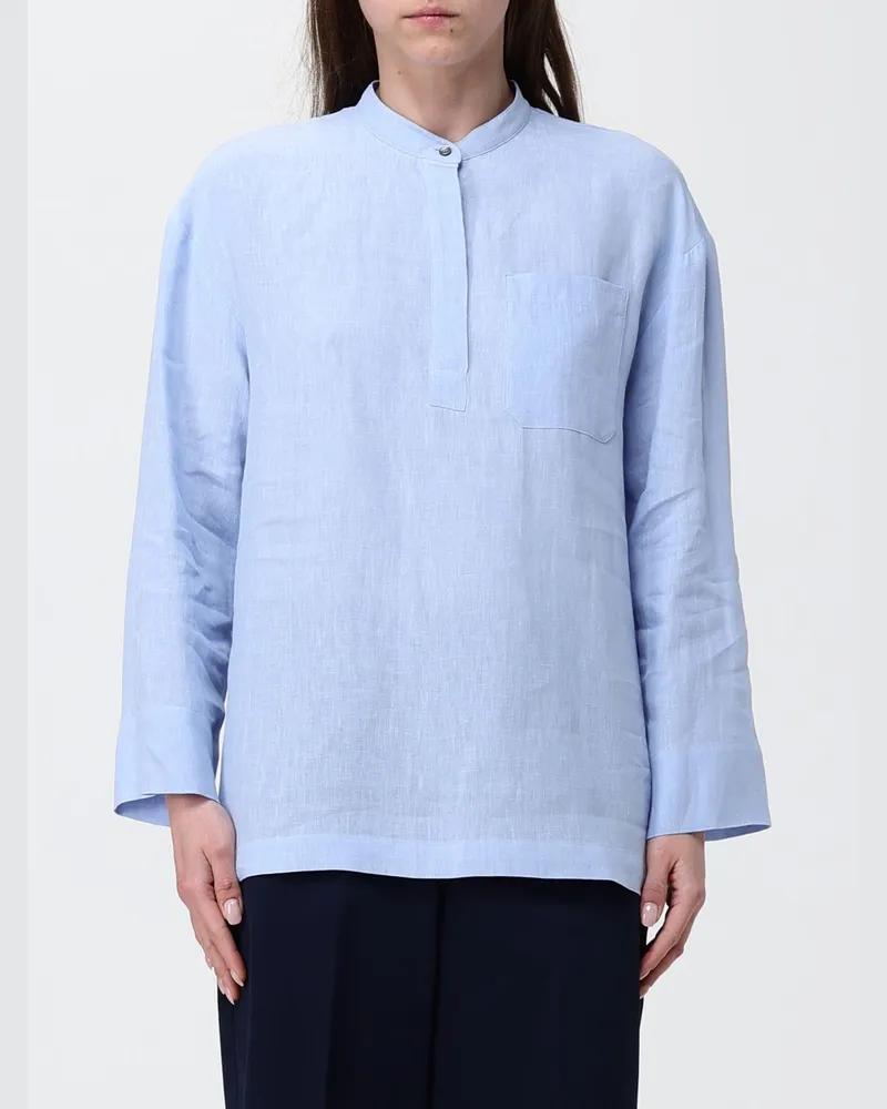 Max Mara Klassisches Cantico Hemd aus Baumwollpopeline von Blau