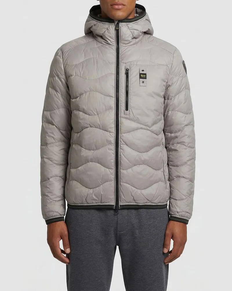 Blauer Jacke herren Grau