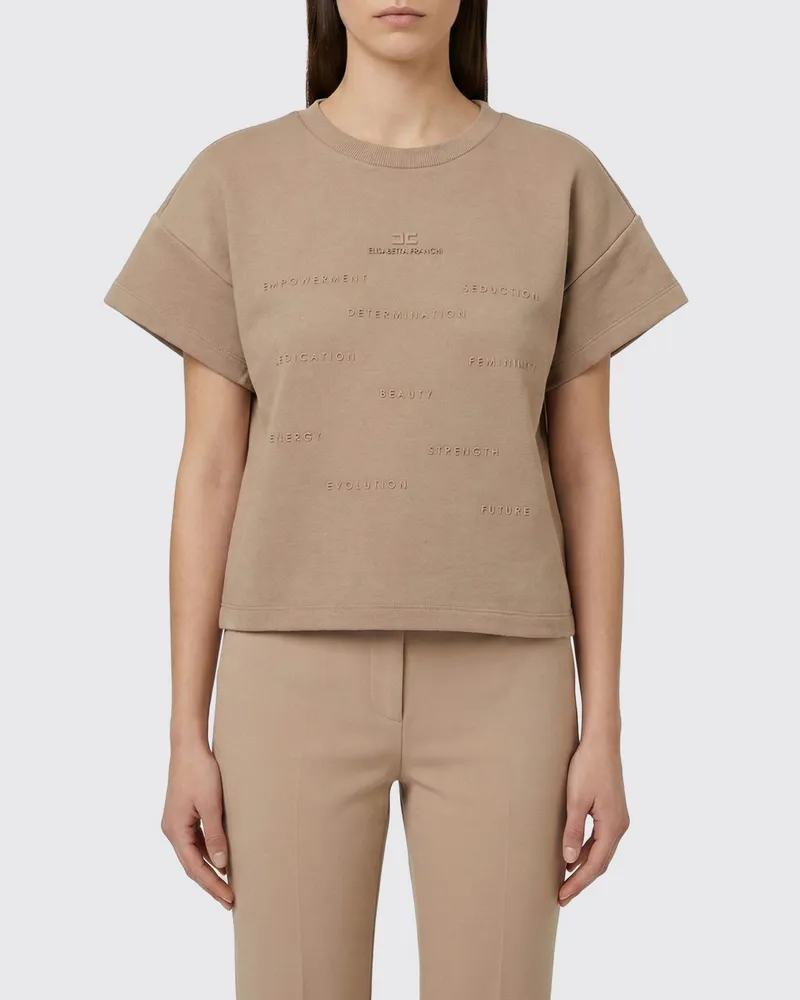 Elisabetta Franchi T-shirt damen Beige